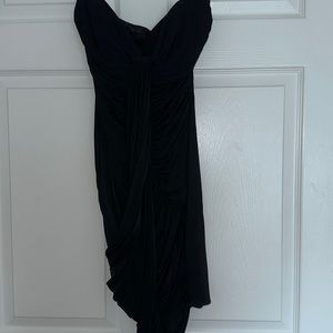 BEBE black strapless dress